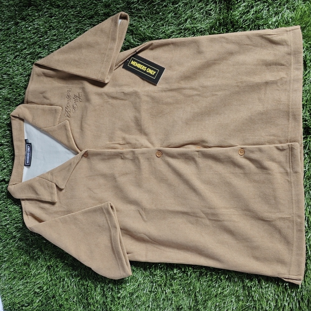 Members Only Tan Short Sleeve Shirt - Picture 3 of 7